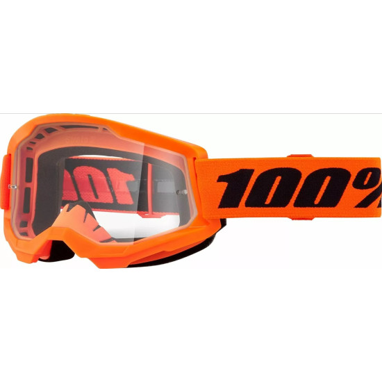 100 PERCENT STRATA 2 NEON ORANGE CLEAR LENS glasses