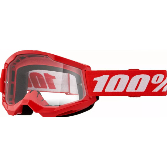 100 PERCENT STRATA 2 RED CLEAR LENS glasses
