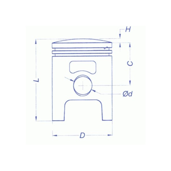 METEOR piston TOP PERFORMANCES / DR EVO 70cc PIAGGIO / GILERA pin 12MM