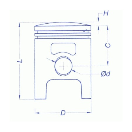 METEOR piston TOP PERFORMANCES / DR EVO 70cc PIAGGIO / GILERA pin 12MM