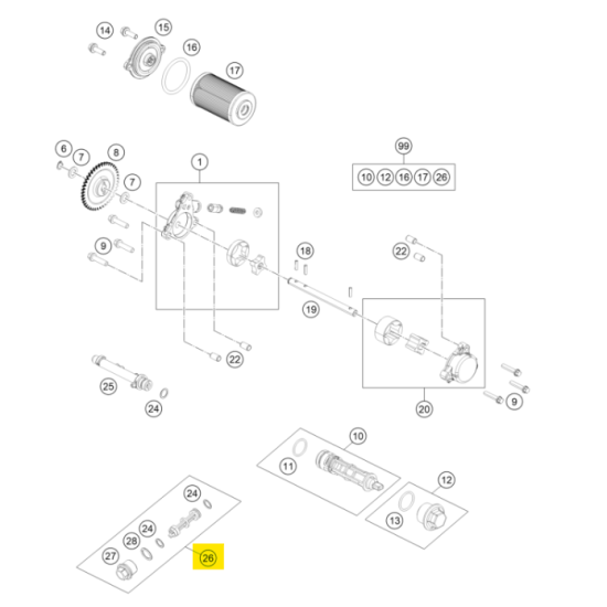 KTM oem nr.26 (90238016044)