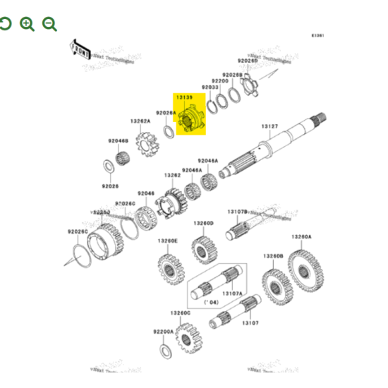 Kawasaki OEM (13139-0626)