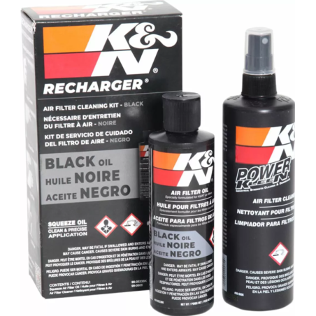 K & N AIR FILTER CARE KIT BLACK