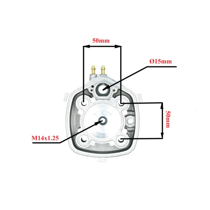 Minarelli Horizontal LC (water-cooled) 50cc cylinder head