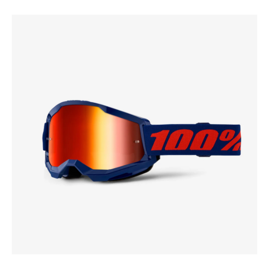100 PERCENT STRATA 2 NAVY - MIRROR SILVER LENS glasses