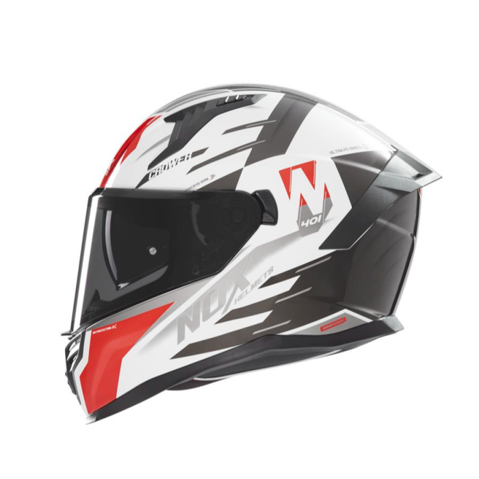 NOX shiny helmet with sunglasses, size XL
