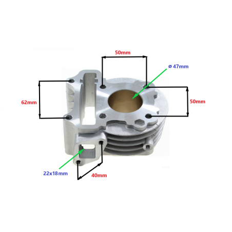 Power Force Nicasil 70cc GY6 cylinder kit