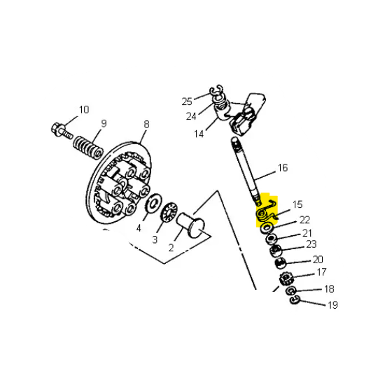 Yamaha TDM 850 1996 clutch cable return spring (90508167A300)