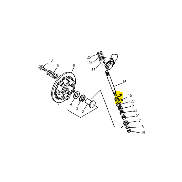 Yamaha TDM 850 1996 clutch cable return spring (90508167A300)