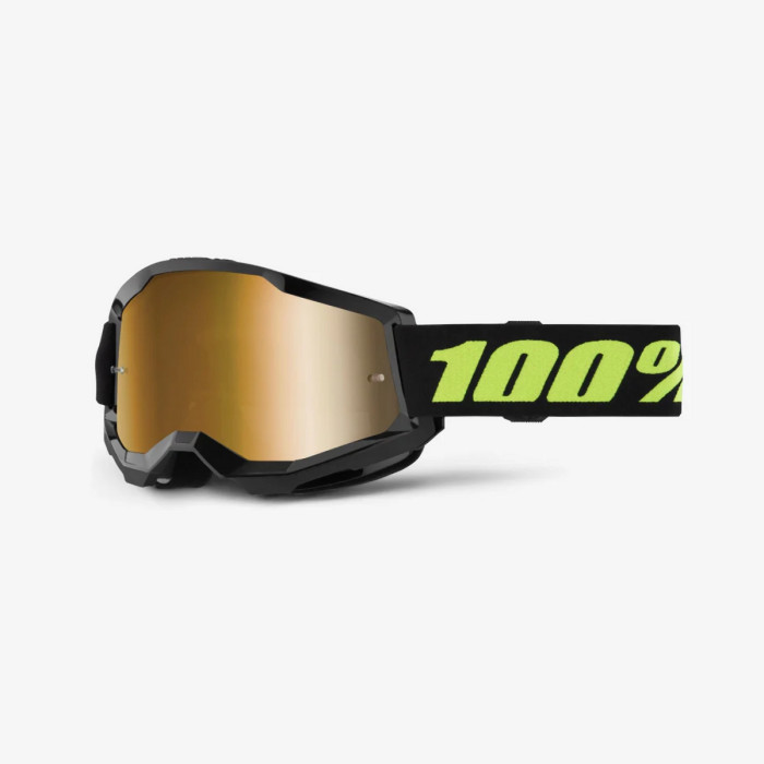 100 PROCENT STRATA 2 SOLAR ECLIPSE - MIRROR GOLD LENS akiniai