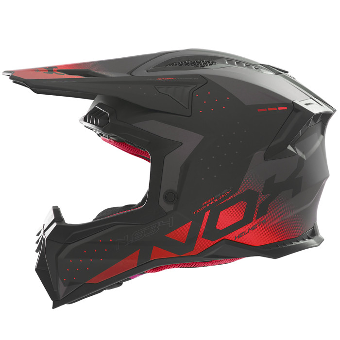 NOX helmet CROSS / OFF ROAD N634 black matte - red, size L