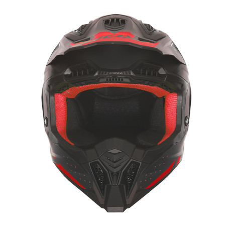 NOX šalmas CROSS / OFF ROAD N634 juodas matinis - raudonas, L dydis
