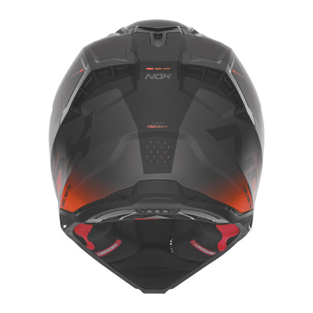 NOX helmet CROSS / OFF ROAD N634 black matte - red, size L