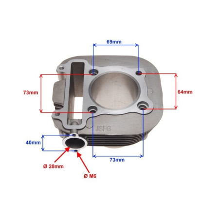 Loncin 250cc / Ø71 / PIN Ø16 cylinder kit