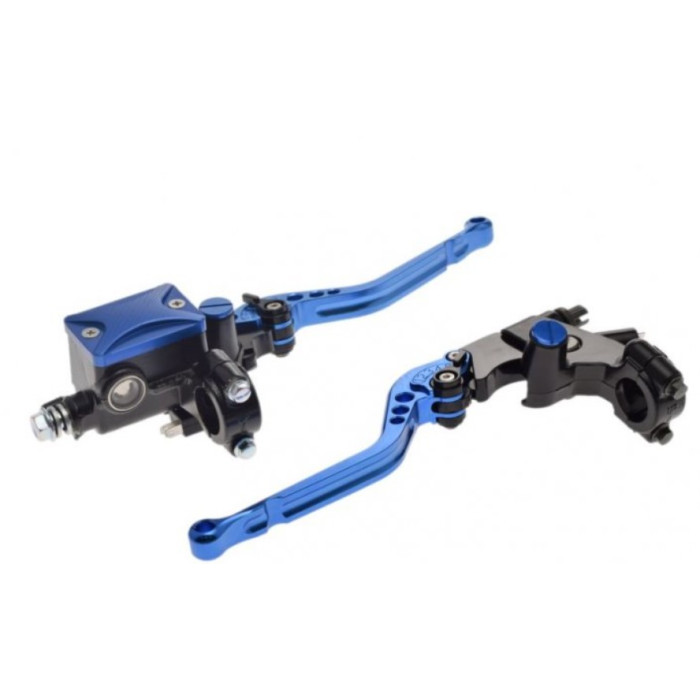 Blue universal brake and clutch lever set