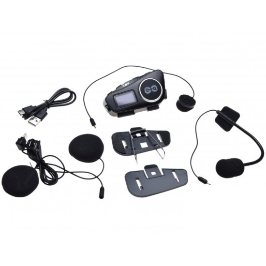 HEBE Y6X Bluetooth Intercom, set for 1 helmet