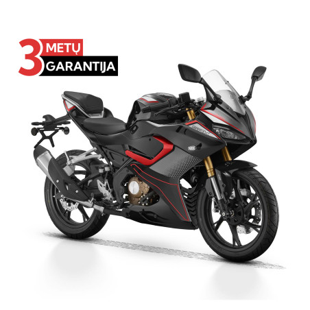 QJMOTOR SRK 125 R 2025 EURO5 JUODA/RAUDONA