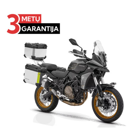 QJMOTOR SRT 700 SX EURO 5 + DAIKTADĖŽĖS JUODA/SIDABRINĖ PILKA