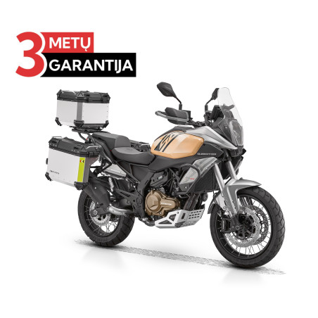 QJMOTOR SRT 600 SX EURO 5 + DAIKTADĖŽĖS GELTONA/SIDABRINĖ PILKA