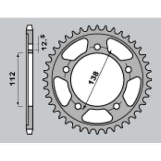 CHT rear sprocket 408 42 (A4150302423) HONDA CBF/VTR-F 1000 '97-'10
