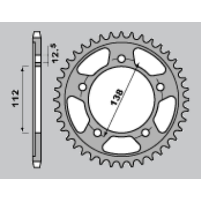 CHT rear sprocket 408 42 (A4150302423) HONDA CBF/VTR-F 1000 '97-'10