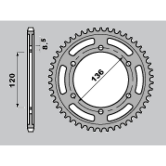 JR rear sprocket 864 44