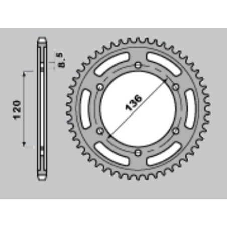 JR rear sprocket 864 44