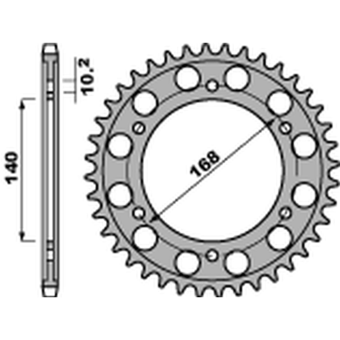 PBR rear sprocket 4613 47 C45 BMW F 650GS '09-'11, F 800GS/R '09-'20, F 700GS '13-'18 (bolt hole 10.5mm) (JTR3.47) (step
