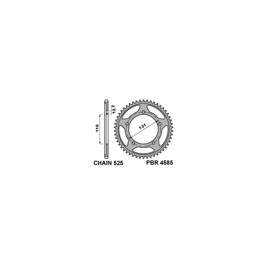 PBR rear sprocket 4585 45 C45 BMW S1000RR 12-16, S1000XR 15-16 (JTR7.45)