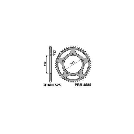 PBR rear sprocket 4585 45 C45 BMW S1000RR 12-16, S1000XR 15-16 (JTR7.45)