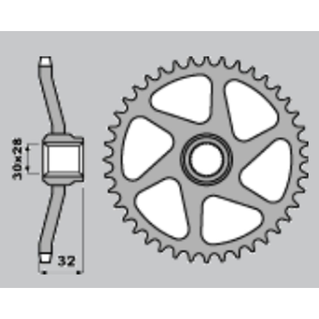 CHT rear sprocket 3555 40 APRILIA 50 APRILIA 50 AF1 (8-40)
