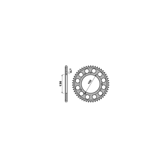 PBR rear sprocket 4376 45 C45 CAGIVA CANYON 600 (96-99), CANYON 500 (98-01) (pitch 520)