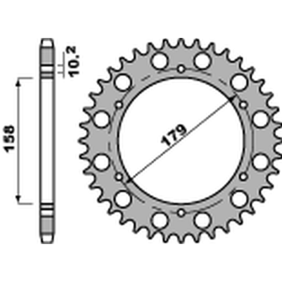 PBR rear sprocket 4427 47 C45 APRILIA ETV 1000 '01-'08 CAPONORD (pitch 525) (STD.+2)