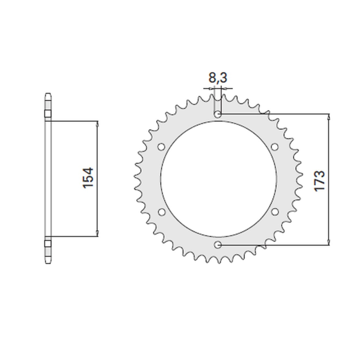 CHT rear sprocket 4441 43 (2077-43) APRILIA 1000 RST FUTURA '00-'04