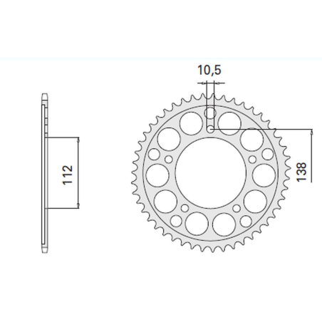 CHT galinė žvaigždė 4448 49 (2097-49) YAMAHA 600 YZF-R6 (modeliscat.530) '99-'02