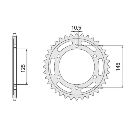 CHT galinė žvaigždė 865 45 YAMAHA FZR 600 91-93 (865-45)