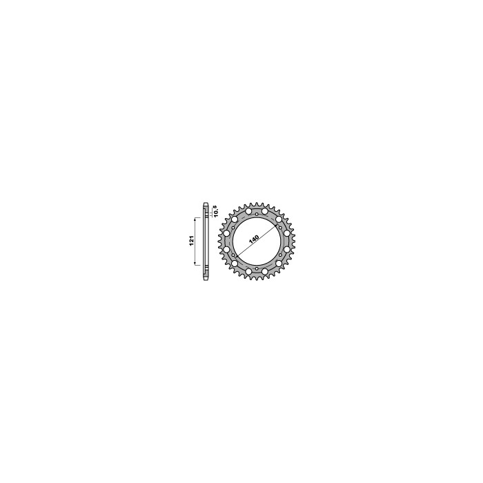 PBR rear sprocket 4435 40 C45 CAGIVA RAPTOR 1000 00-06 (pitch 530)