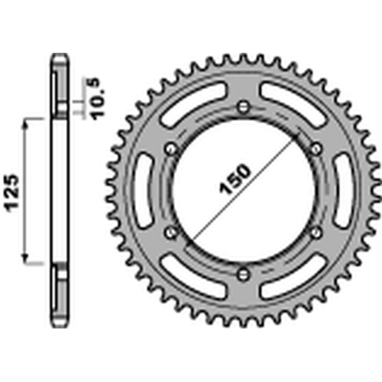 PBR rear sprocket 4454 43 C45 KTM 950/990/1050/1090/1190/1290 ADVENTURE/SUPER ADVENTURE (JTR899.43) (pitch 525)