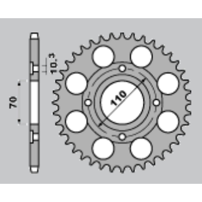 CHT rear sprocket 246 41 HONDA CB 250N '78-'82 (A4140246410)