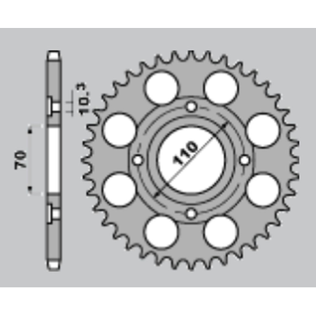 CHT rear sprocket 246 41 HONDA CB 250N '78-'82 (A4140246410)