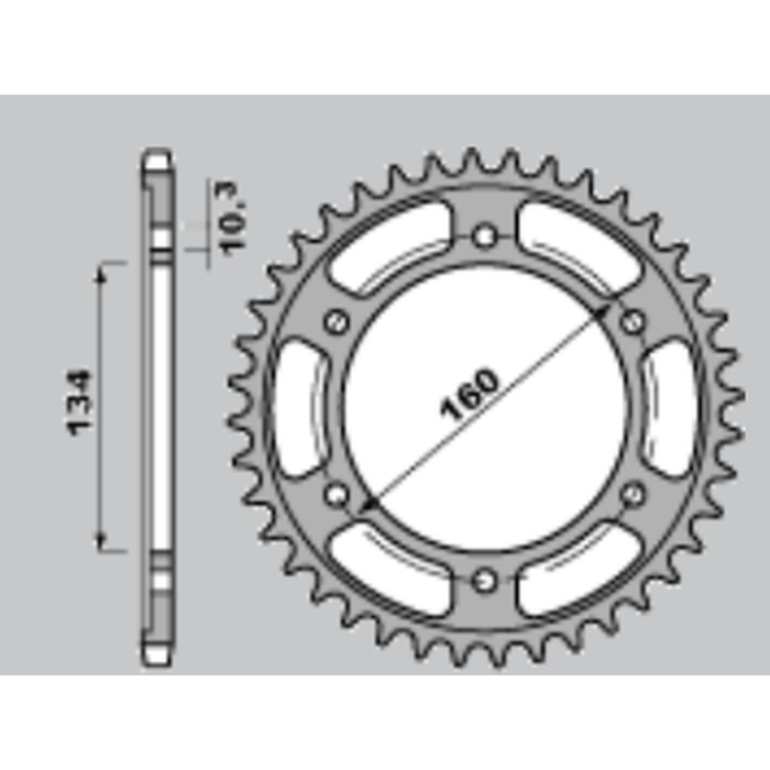 JR rear sprocket 4405 46 HONDA CBR 600 F SPORT '01-'03 (130746JT)