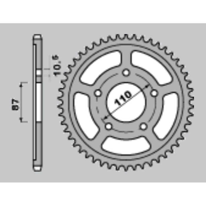 JR rear sprocket 828 47 SUZUKI GSF400 '90-'92
