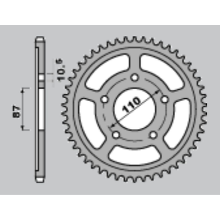 JR rear sprocket 828 47 SUZUKI GSF400 '90-'92