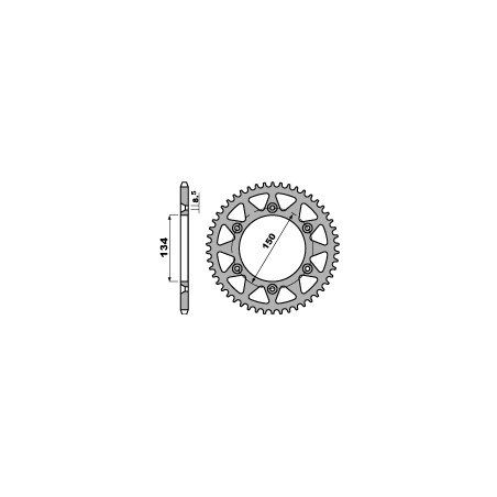 PBR rear sprocket 489 43 C45 (pitch 520)