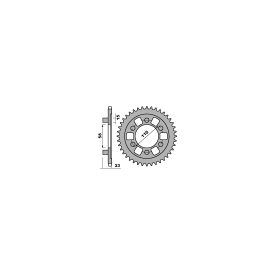 PBR rear sprocket 5334 41 C45 APRILIA RED ROSE 125 (88-95) (pitch 520) (JTR20.41)