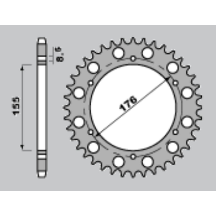 CHT rear sprocket 4392 42 TRIUMPH 900 (A4152046420)