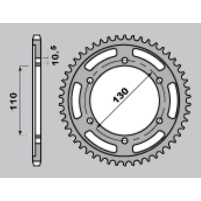 CHT rear sprocket 241 42 SUZUKI GSXR 1000 '09-'15 (479-42) (JTR479.42)