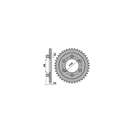 PBR rear sprocket 5335 40 C45 APRILIA RED ROSE CLASSIC (96-04) (pitch 520)