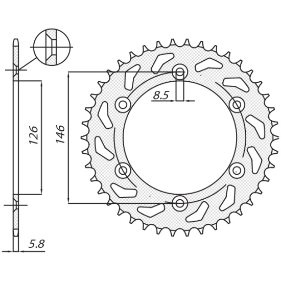 SUNSTAR galinė žvaigždė 808...