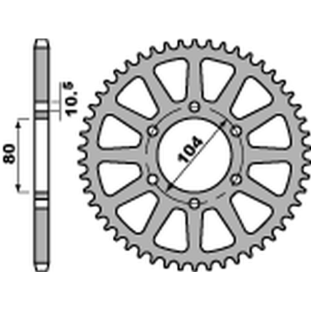 PBR rear sprocket 478 48 C45 KAWASAKI Z 1000/SX '03-'20, ZX-10R/RR '04-'20, ZX-6R '98-'20, ER-6N '06-'17, VERSYS 650 '07-'20 (